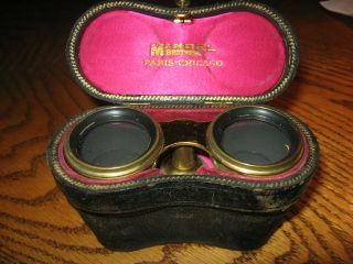 Antique Mandel Brothers Lemaire Paris Binoculars Opera Glasses With Case