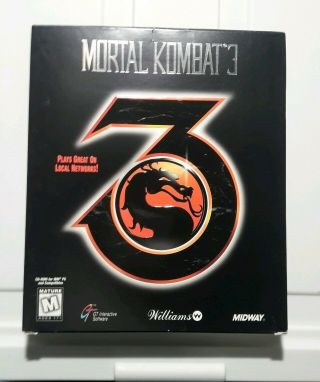 Mortal Kombat 3 Big Box Pc Dos 1995 Cd - Rom - Vintage,  Rare