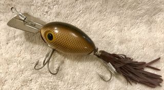 Fishing Lure Fred Arbogast Brown Scale 5/8oz Arbo Gaster Tackle Box Crank Bait
