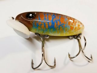 Vintage Fred Arbogast Jitterbug Custom Color Plastic Lip War Bug Fishing Lure