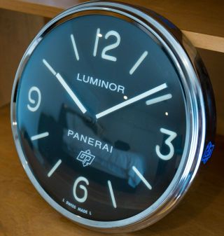 Panerai Authorized Dealer Wall Clock - 100 With Swiss Movement - Rare