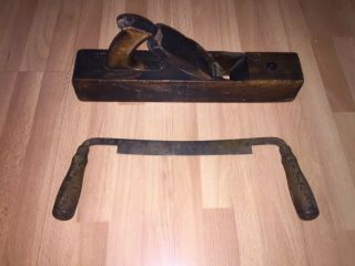 Antique Vintage Keen Kutter Draw Knife And Wood Block Plane