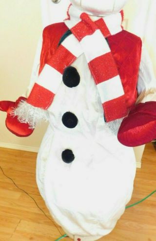 Rare Gemmy Animated Snowman 5 ' Life Size Dancing Singing,  Microphone Christmas 2
