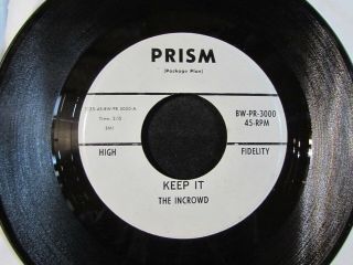 The Incrowd Keep It/set Me Prism 45 Rare 60’s Garage Mod Punk Rock