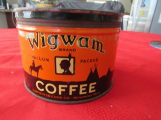 Antique Rare Wigwam Coffee 1 Lb Can