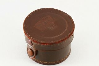 Rare Nippon Kogaku Leather Case For W - Nikkor 3.  5cm F/2.  5,  3.  5 Ltm39 Lens,  From Jp