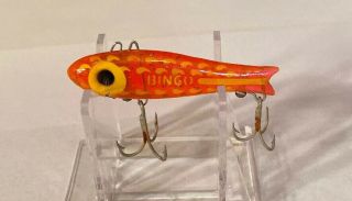 Vintage Doug English Bingo Bait Teardrop Spot Texas Fishing Lure