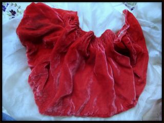 Unique Antique Teens Silk Velvet Fabric Frag 2 - Sided Pouch - Shaped Coat Salvage