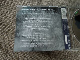 Sarah Brightman & Andrea Bocelli Time To Say Goodbye RARE CD Single 2
