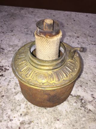 Antique B&h Bradley And Hubbard Brass Oil Lamp Font