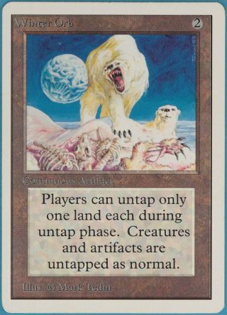 Winter Orb Unlimited Pld - Sp Artifact Rare Magic Mtg Card (id 89210) Abugames
