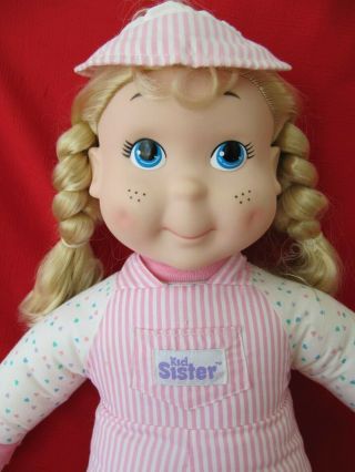Vintage Kid Sister Doll (my Buddy) 1991 Hasbro Blue Eyes & Blonde Hair W/hat