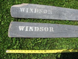 Set Of Vintage Rare 10ft 120 " Wooden Windsor Oars Paddles Life Boat Life Guard