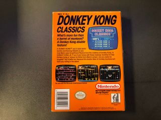 Donkey Kong Classics (Nintendo NES,  1988) CIB RARE 2