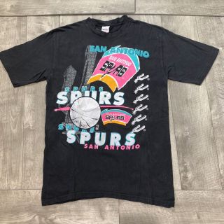 Rare Vintage San Antonio Spurs Nba Throwback Big Logo Graphic Shirt Mens Large