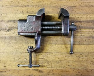 Rare Antique Millers Falls Bench Vise & Anvil • Machinist Blacksmith Tool ☆usa