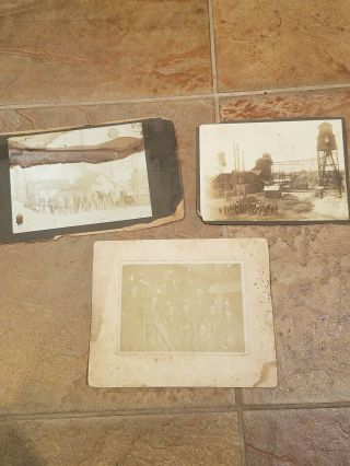3 Antique Lead Mining Photos - Joplin Missouri,  Galena Kansas & Picher Ok Area