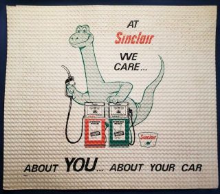 Rare Vintage Sinclair Gas Service Station Dino Car Floor Mat Pump Graphics