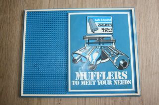 Safe And Sound Walker Mufflers Advertisement Service Station Collectible Rare
