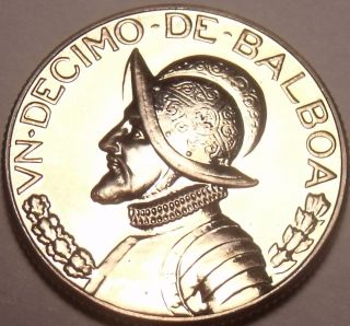 Panama 1/10th Balboa,  1967 Rare Proof Only 20,  000 Minted