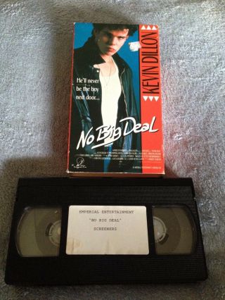 No Big Deal (1983) - Vhs Video Tape - Drama - Rex Robbins - Kevin Dillon - Rare