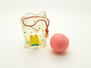 Vintage Sanrio Rabbit Ball Eraser In Vinyl Bag 80s Very Rare Hello Kitty Co.  Mij