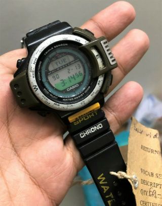 $1 Casio Atc - 1200 Issued To Baf Signed Paper Vintage Military Rare