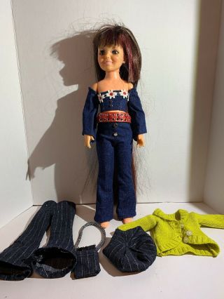 Vintage 1969 Ideal Crissy 18 " Growing Hair Doll,  Outfits Long Hair