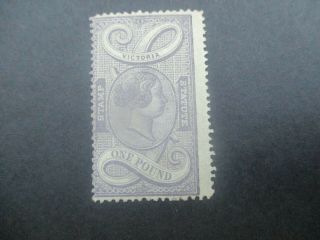 Victoria Stamps: £1 Stamp Statute With Gum - Rare (c266)