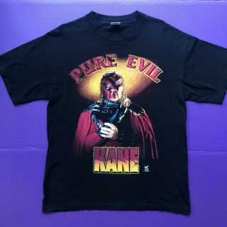 Rare Vintage Kane 1998 Wwf Shirt Size L Wwe Wrestling