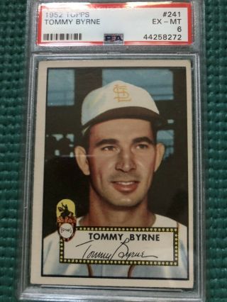 1952 Topps Tommy Byrne 241 Psa Graded 6 Ex - Mt St Louis Browns Sharp Rare Card