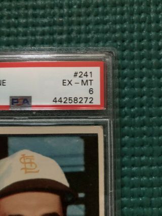 1952 Topps Tommy Byrne 241 PSA Graded 6 EX - MT St Louis Browns Sharp Rare Card 2