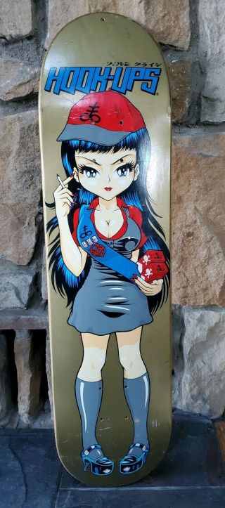 Hook Ups Skateboard Deck Paper Doll Series Dead Scout Girl Very Rare Vintage