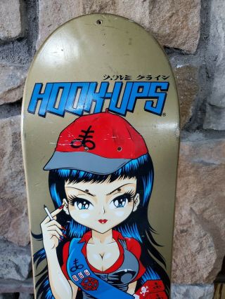 HOOK UPS Skateboard Deck Paper Doll Series Dead Scout Girl Very Rare Vintage 2