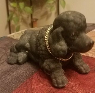 Rare Antique Vintage Black French Poodle Dog Bobble Head Nodder