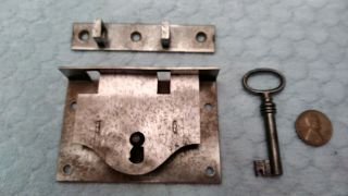 Chest Lock Carpenter Box Semi - Mortise Vintage Restored