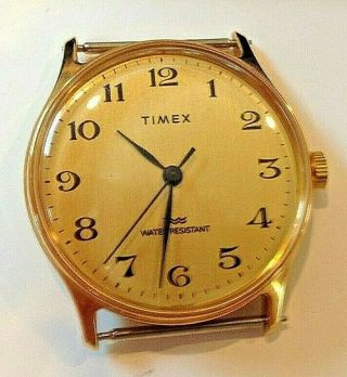 Vintage Timex Mens Watch Never Worn Keeping Good Time W Paperwork Nr