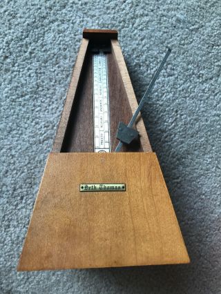 Vintage Seth Thomas Wood Metronome Wind - Up No.  10 E873 - 007 Talley Maelzel