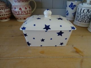 Emma Bridgewater Starry Skies Butter Dish Large Lidded Storage Container Rare