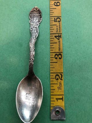 Antique Sterling Silver Spoon Columbus Ohio Capitol Corn Harvest 21 Grams