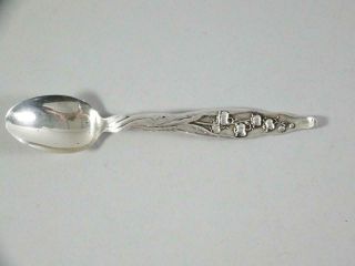 Whiting Sterling Silver " Lily Of The Valley " 4 3/8 " Spoon