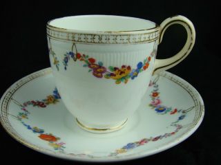 Antique Minton England Porcelain Tea Cup & Saucer Pattern N5223,  19thc,  1