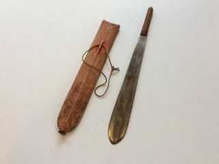 Old Antique African Massai Machete Sword Scabbard