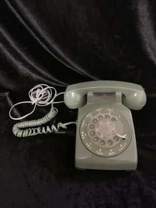 Vintage Antique Green Western Electric Bell System Rotary Dial Desk Telephone
