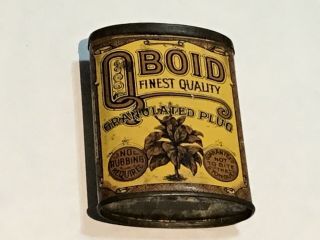 Vintage/rare Qboid Finest Quality Granulated Plug Curved Tobacco Tin Vg,
