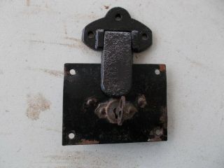 Antique Steamer Trunk Parts Lock Set W/key