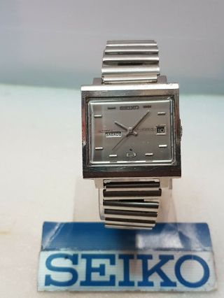 Rare Vintage 1970s Seiko 6119 - 5000 Silver Dial Manhattan Automatic Wristwatch