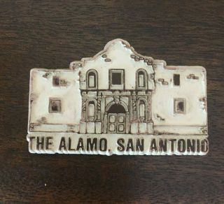 Vintage Rubber Magnet The Alamo San Antonio Texas Rare Collectible