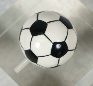 Rare and Retired Nora Fleming Black & White Soccer Ball Mini 2