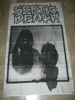 Septic Death Flag Banner 5x3 Ft Rare Crumsuckers Cro - Mags Punk Metal Hardcore Cd